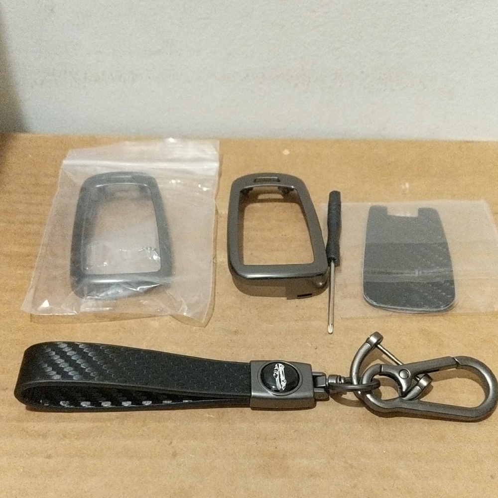 Black Key Fob Cover with Keychain keyring Buick Terrai